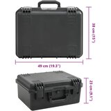  Prijenosni kovčeg crni 49x38x23 cm od PP-a | shoptok.hr