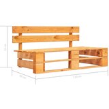  Vrtni sredinski kavč iz palet medeno rjava impregn. borovina | Shoptok.si