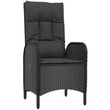  7 delni vrtni jedilni set črne poli ratana, (22087138) | Shoptok.si