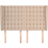  Uzglavlje s ušima boja cappuccina 147x23x118/128cm umjetna koža | shoptok.hr