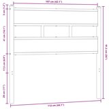  Uzglavlje smeđa boja hrasta 107 cm čelik i konstruirano drvo | shoptok.hr