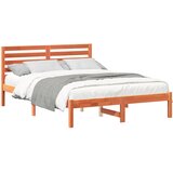  Krevetna konstrukcija s uzglavljem Vosak smeđa 120 x 200 cm | shoptok.hr