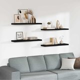  Plutajuće zidne police 4 kom crne 90 x 23,5 x 3,8 cm MDF | shoptok.hr