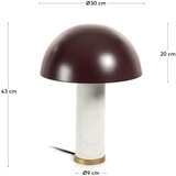 Kave Home Bijela/tamno smeđa mramorna stolna lampa s metalnim sjenilom (visina 43 cm) Zorione – | shoptok.hr
