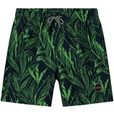 Shiwi Kratke kopalne hlače 'Scratched leaves' marine / neonsko zelena