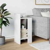 vidaXL Stranska mizica s polico bela 25,5x27x60 cm | Shoptok.si