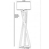 Opviq Črna/rjava stoječa svetilka s tekstilnim senčilom (višina 149 cm) Maçka – | Shoptok.si
