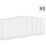  Lučne gabionske košare 3 kom 400x50x140/160cm pocinčano željezo | shoptok.hr
