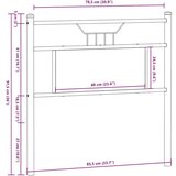  Posteljno vzglavje sonoma hrast 80 cm inženirski les in jeklo, (21829519) | Shoptok.si