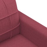  3-dijelni set sofa s jastucima crvena boja vina od tkanine | Eponuda.com