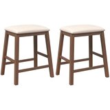 Furnova Bar stoli z blazinami 2 kosa Brown Solid Wood Rubber, (21955512) | Shoptok.si