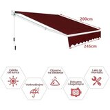 Montelux solara 250x200cm bordo tenda | Eponuda.com