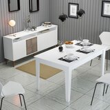 HANNAH HOME Set trpezarijski sto i komoda Milan 527, 2 komada, Bijeli | Eponuda.ba