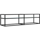 Maison Chic TV omarica - TV stojalo - Televizijska omarica beli marmor 160x40x40,5 cm kaljeno steklo, (21700487) Cene