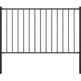  Ogradni panel Woerden sa stupovima čelik 1,7x1 m Crni | shoptok.hr
