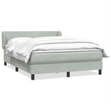 vidaXL Krevet s oprugama i madracem svjetlosivi 160x210 cm baršunasti | shoptok.hr