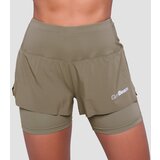 GymBeam Women‘s Pulse Running shorts 2in1 Vetiver | Eponuda.ba