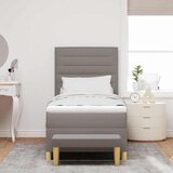  Krevet s opruga kutije Sivo-smeđa 200 x 90 cm tkanina | shoptok.hr
