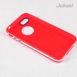 Jekod silikonski ovitek Apple iPhone 6 (4,7") TPU/T prozorno pink z okvirjem + Zaščitna folija | Shoptok.si