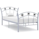 vidaXL Okvir za krevet s nogometnim uzorkom sivi metalni 90 x 200 cm Cijene