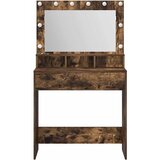  Toaletni stol s policom Dimljeni hrast 75,5 x 41 x 135 cm | shoptok.hr