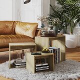 vidaXL Komplet mizic 3 kosi sonoma hrast iverna plošča, (20979598) | Shoptok.si