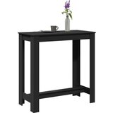 vidaXL Barska miza črna 102x50x103,5 cm inženirski les | Shoptok.si