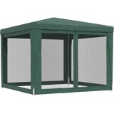 Šator za zabave s 4 mrežasta bočna zida zeleni 3 x 3 m HDPE | shoptok.hr