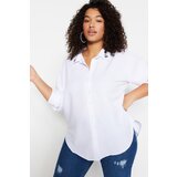 Trendyol Curve Plus Size Shirt - White - Oversize Cijene
