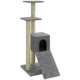 vidaXL Mačje drevo s praskalniki iz sisala svetlo sivo 92 cm | Shoptok.si