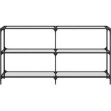  Stolić s prozirnom staklenom površinom 158,5x30x81 cm čelik | shoptok.hr