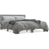  Posteljni okvir siva sonoma 150x200 cm inž. les in kovina, (21166018) | Shoptok.si