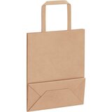  Papirnate vrećice 250 kom s ručkama smeđe 18x8x22 cm | shoptok.hr