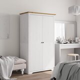 vidaXL Ormar BODO bijelo-smeđi 99 x 53,5 x 173 cm od masivne borovine | shoptok.hr