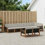  Set vanjskih sofa 8 kom. Prirodna i svjetlosiva | shoptok.hr