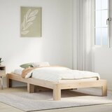 vidaXL Posteljni okvir brez vzmetnice 90x190 cm trdna borovina Cene