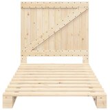 Okvir kreveta s uzglavljem 100 x 200 cm od masivne borovine | shoptok.hr