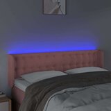  LED posteljno vzglavje roza 147x16x78/88 cm žamet, (20951823) | Shoptok.si