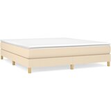 vidaXL Krevet s oprugama i madracem krem 160x200 cm od tkanine Cijene
