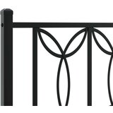 vidaXL Metalni okvir za krevet s uzglavljem crni 75x190 cm | shoptok.hr