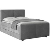 MID.YOU POSTELJA BOXSPRING 140 cm x 200 cm , les, kovina, umetna masa svetlo siva | Shoptok.si