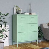 vidaXL Omarica s predali mint zelena 80x35x101,5 cm jeklo | Shoptok.si