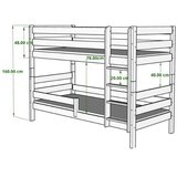 Molarem Home Drveni dječji krevet na kat Gagatek Lux - bijeli - 190x90 cm - Dodatni krevet | shoptok.hr
