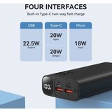 BWOO BO-P44 powerbank 20000 mAh, 22,5 W, s LCD zaslonom, crni | shoptok.hr