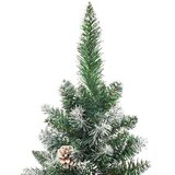 vidaXL Umetno vitko božično drevo med 300 LED Zelena in bela 180 cm | Shoptok.si