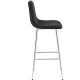  POZZA stolac - crni baršun / kromirane noge x 2 | shoptok.hr