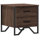 Furnova Nočna omarica rjavi hrast 40x41x40 cm inženirski les, (21927319) | Shoptok.si