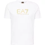 Ea7 Emporio Armani Majica zlatna / bijela