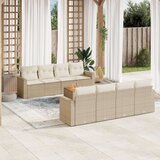  9-dijelni set vrtnih sofa s jastucima bež od poliratana | shoptok.hr