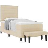  s opruga kutije s jastukom Krema 100 x 200 cm tkanina | shoptok.hr